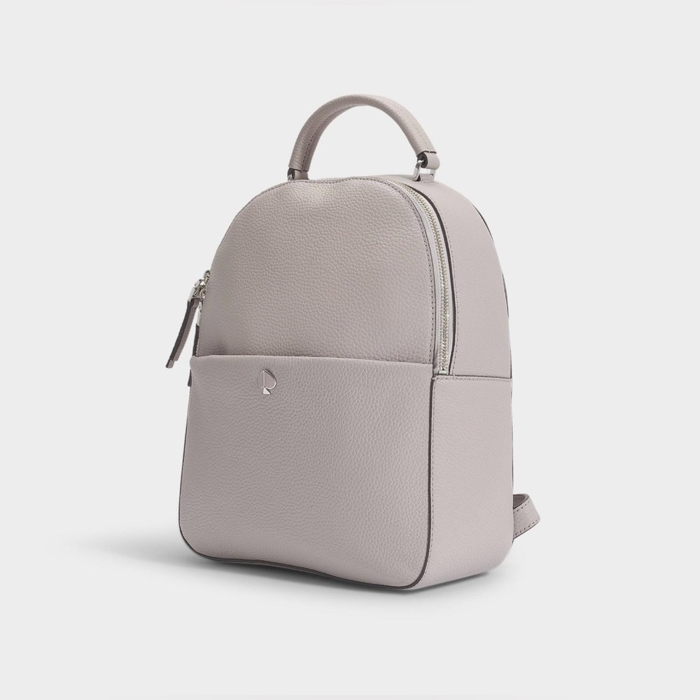 Kate Spade New York Polly Medium in Warm Taupe Pebbled Leather Backpack